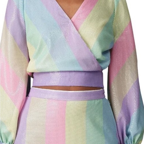 OLIVIA RUBIN Tops - OLIVIA RUBIN Pastel Rainbow Kendall top
